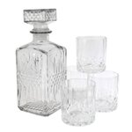 Paris Prix Coffret Bouteille & Verres  Whisky  24cm Transparent