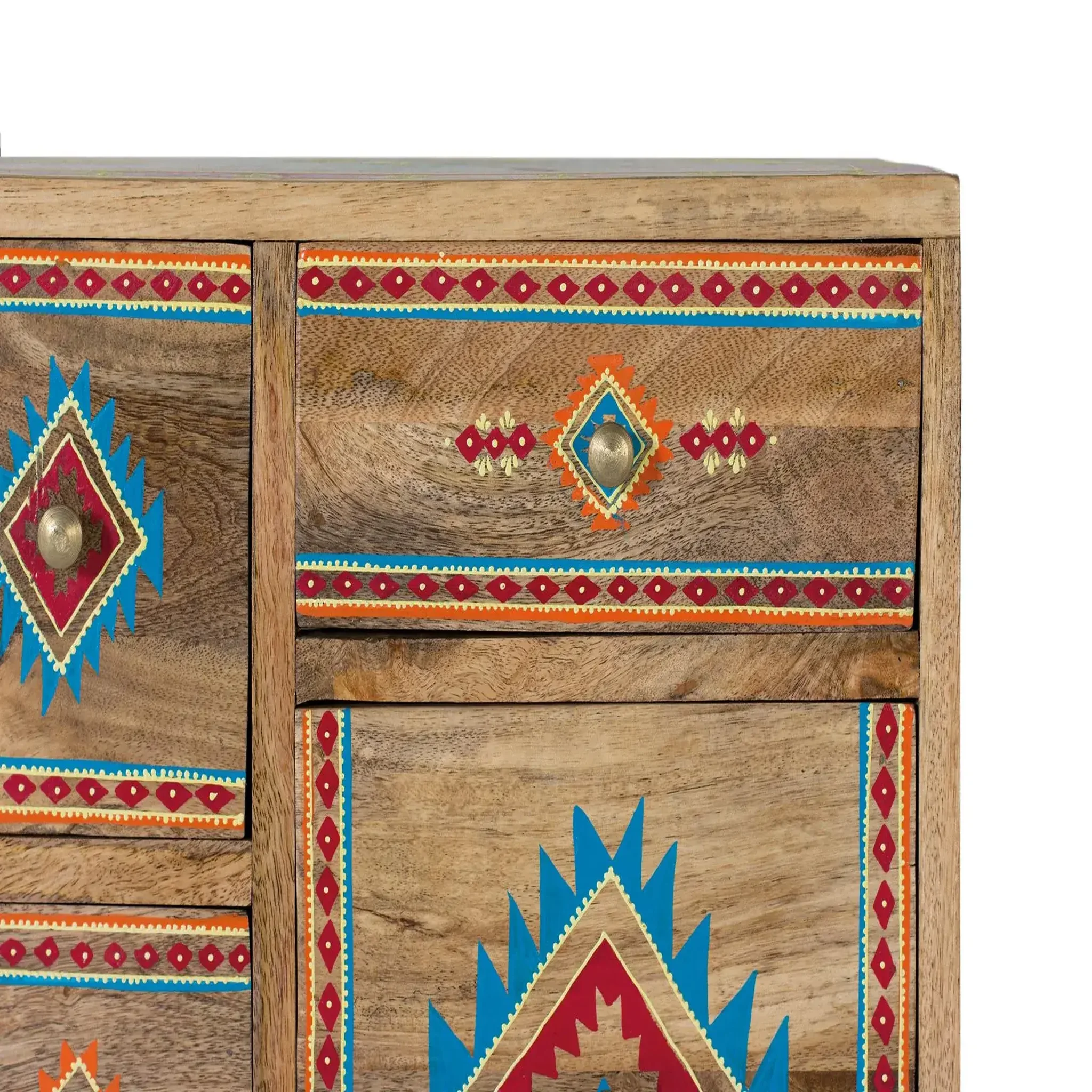 Voir la diapositive 4 : GINER Y COLOMER SL Meuble d'appoint en bois de manguier 42 cm style ethnique contemporain