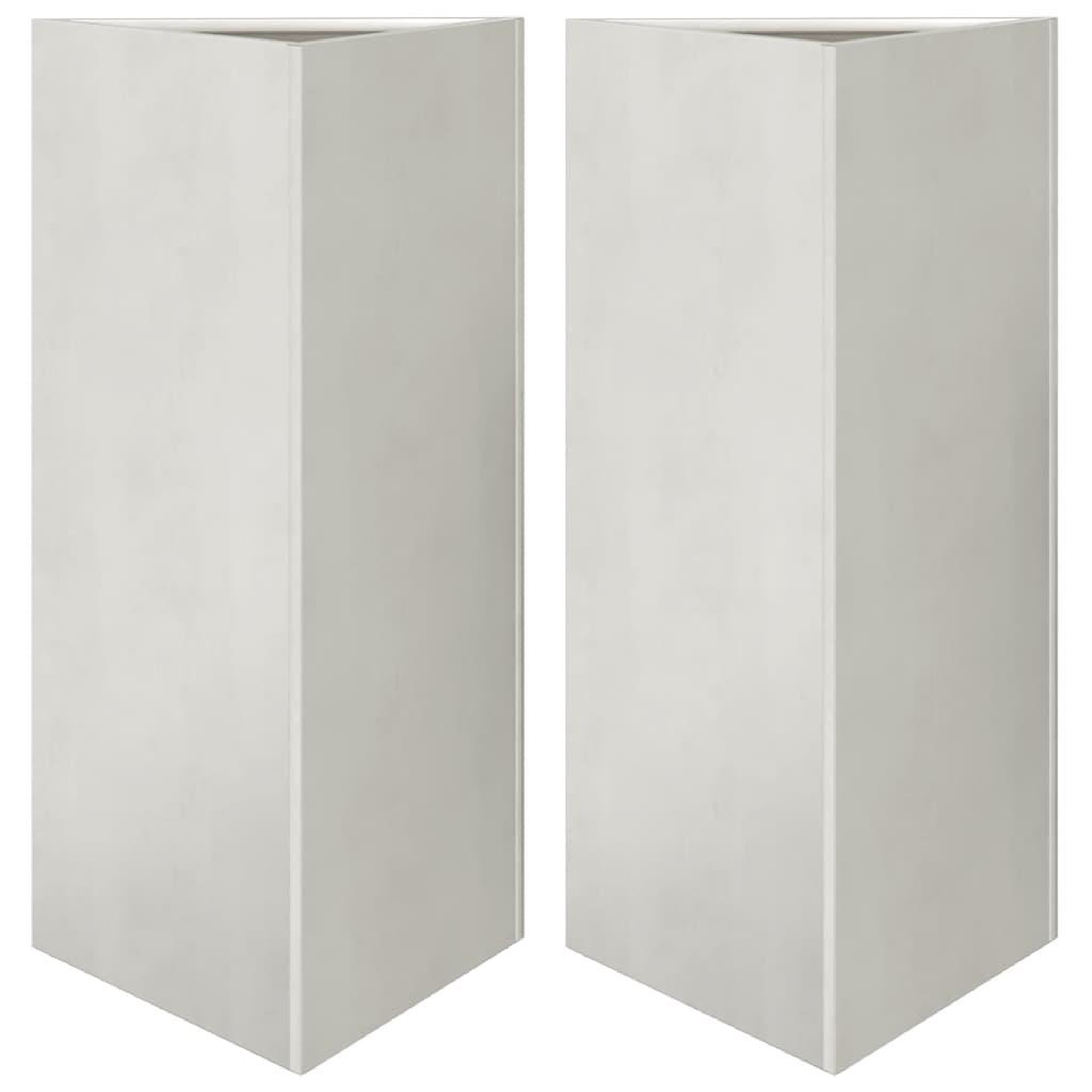 Voir la diapositive 2 : VIDAXL Jardinieres 2 pcs triangulaire 40x40x75 cm acier inoxydable