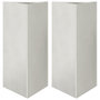 Voir la diapositive 2 : VIDAXL Jardinieres 2 pcs triangulaire 40x40x75 cm acier inoxydable
