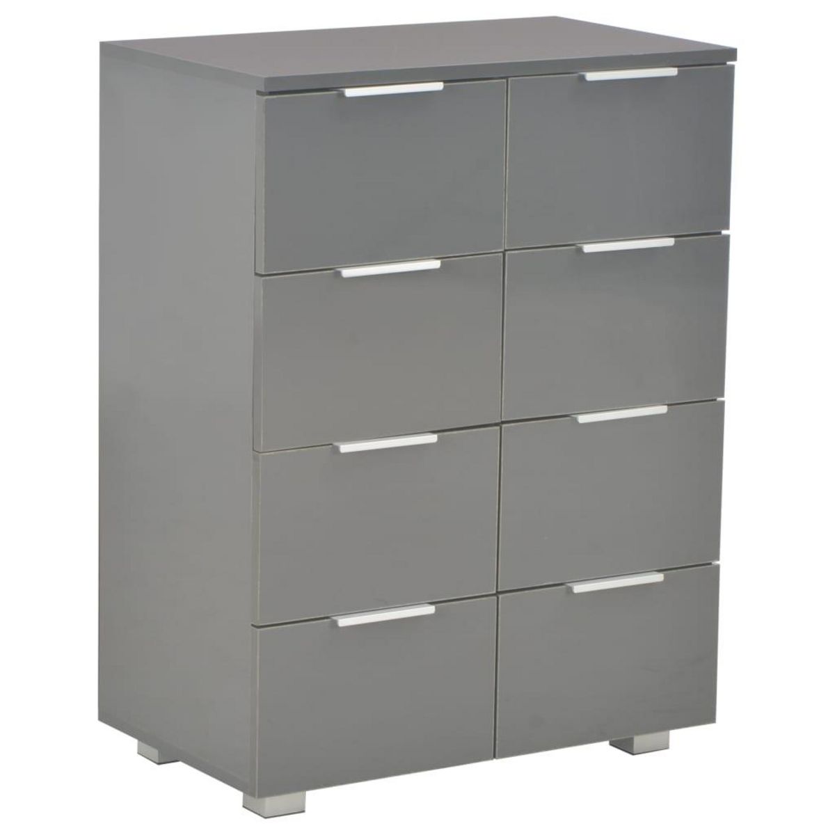 VIDAXL Buffet Gris brillant 60x35x80 cm Bois d'ingenierie