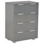 Voir la diapositive 2 : VIDAXL Buffet Gris brillant 60x35x80 cm Bois d'ingenierie