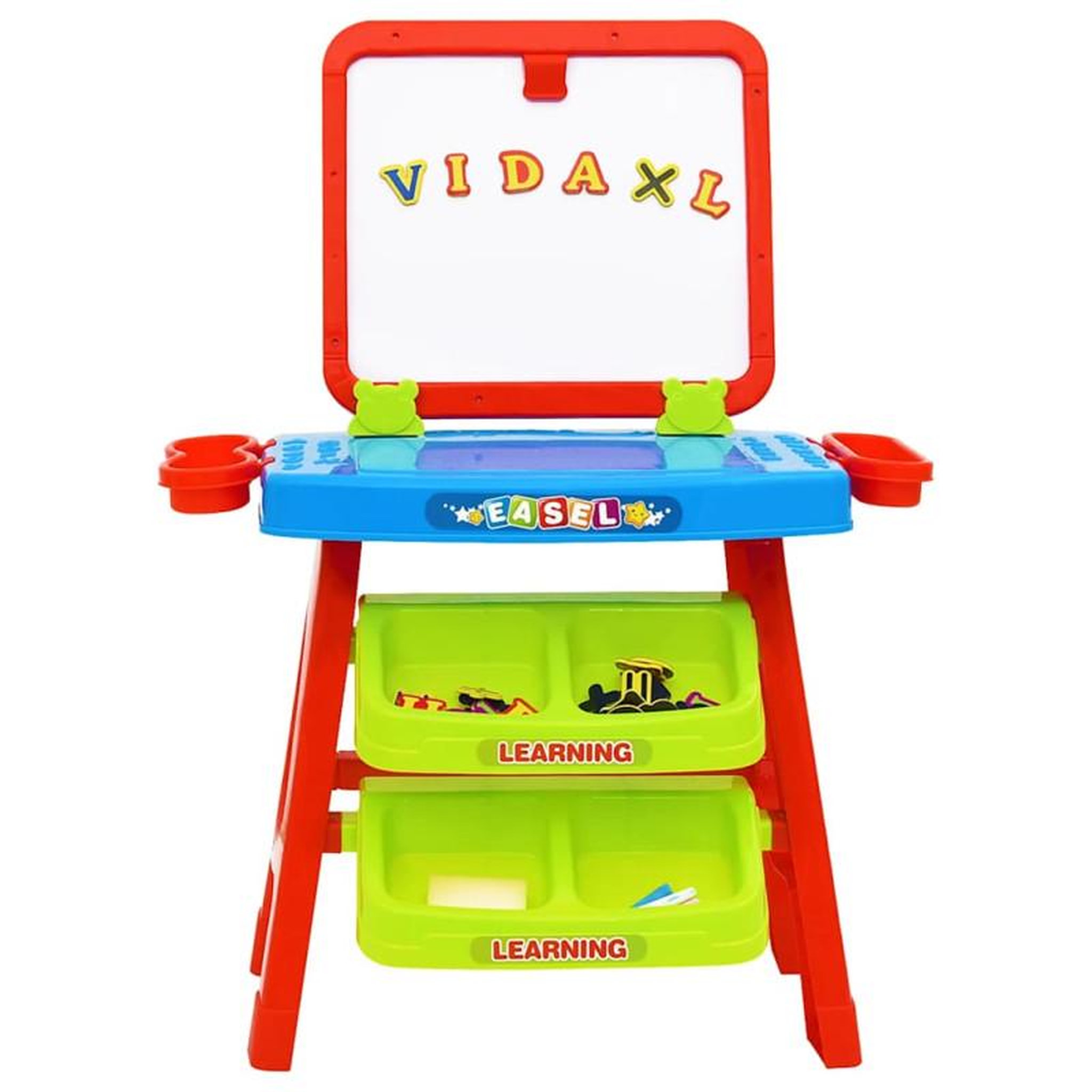Voir la diapositive 3 : VIDAXL Ensemble 3 en 1 de chevalet et bureau d apprentissage enfant