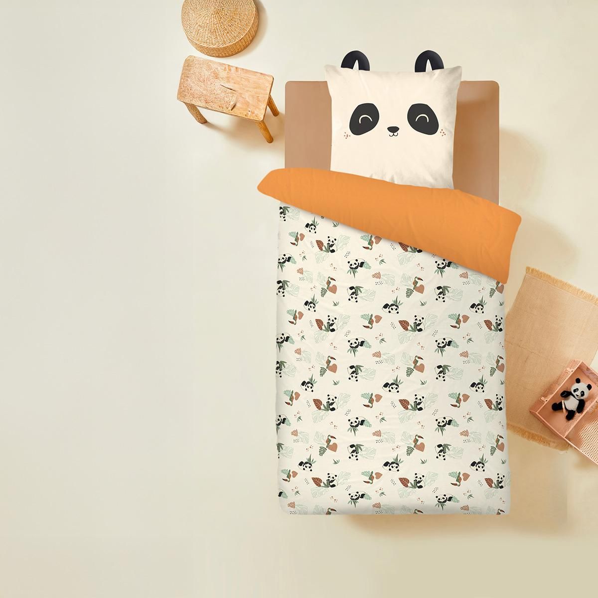 Petit Béguin Housse de couette enfant + taie d'oreiller Nael