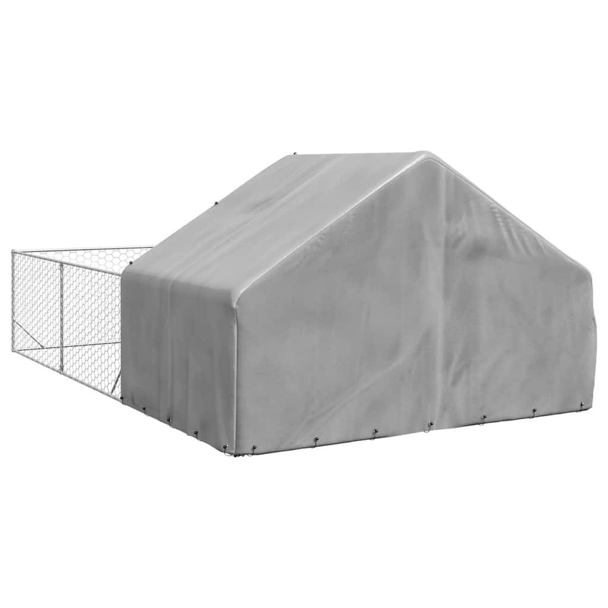 Voir la diapositive 5 : VIDAXL Niche d'exterieur pour chien enclos 6x3x1,9 m acier galvanise