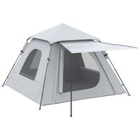 Outsunny Tente de Camping Automatique Instantanée W / 4 Portes et 4  Fenêtres, Tente Extérieure Facile à Installer, Abri Dôme Portable, 4  Personnes, Vert 