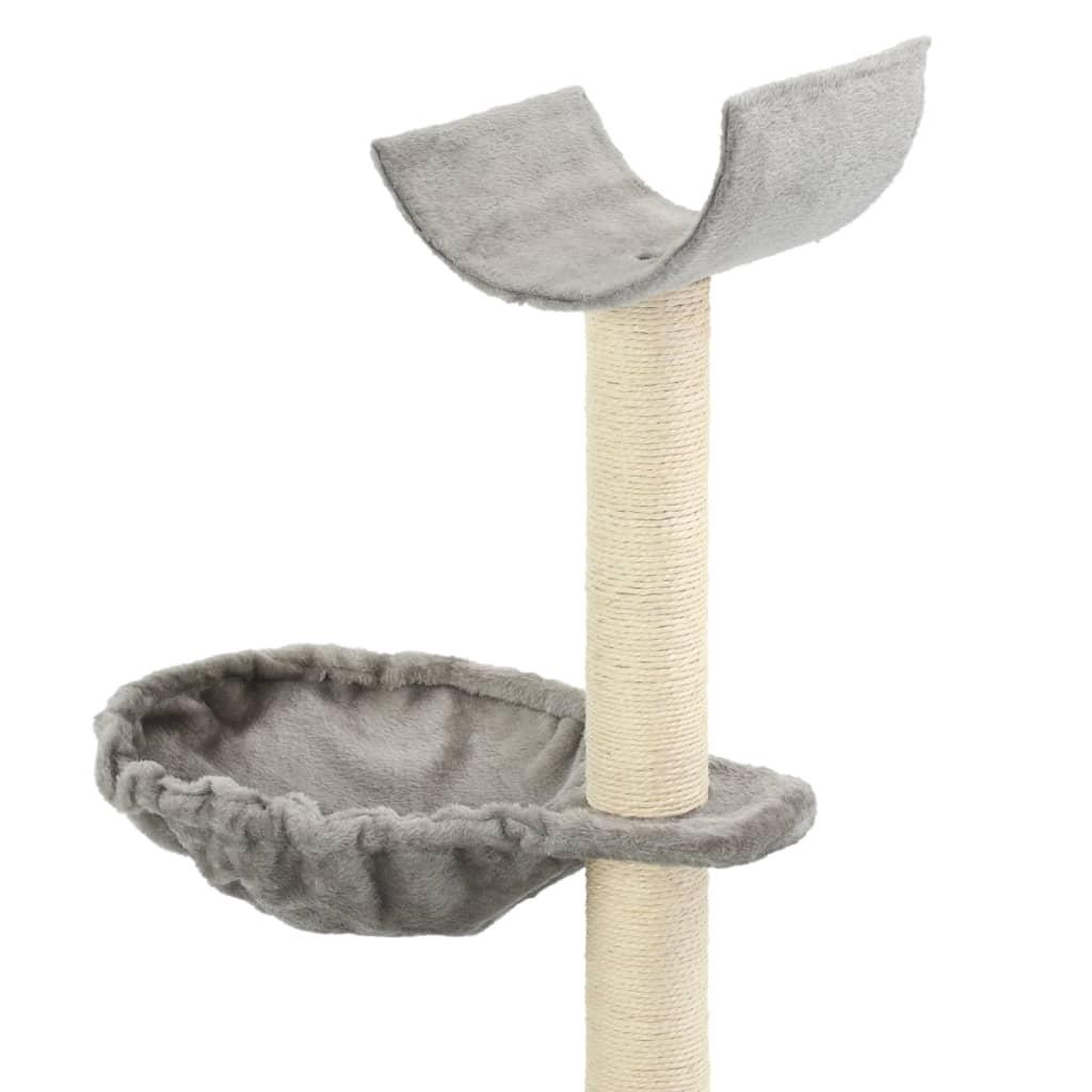 Voir la diapositive 4 : VIDAXL Arbre a chat avec griffoirs en sisal 105 cm Gris