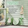 Voir la diapositive 5 : OUTSUNNY Ensemble salon de jardin enfant pliable 2 places 4 pièces motif vie de la forêt vert