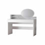 Voir la diapositive 1 : Habitat et Jardin Coiffeuse avec miroir en bois  Harmony Mini Round  - 90 x 40 x 133 cm - Blanc