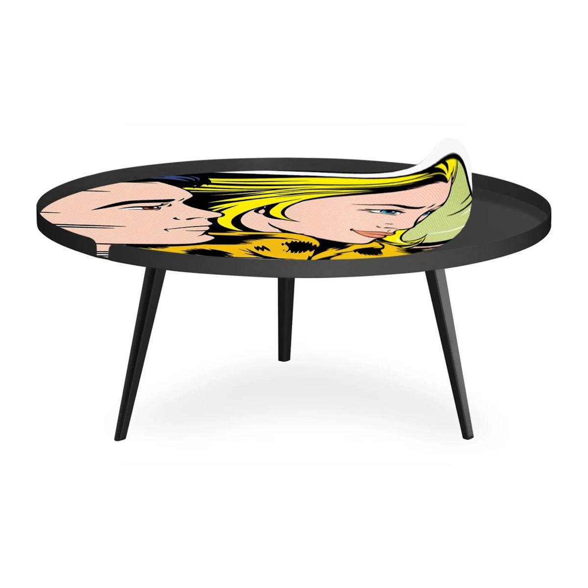 Paris Prix Table Basse à Rebord 1 Cover  Fast Car  90cm Noir