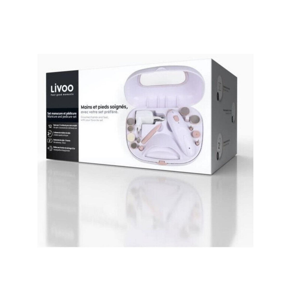 LIVOO Ensemble de manucure et pédicure blanc - DOS190