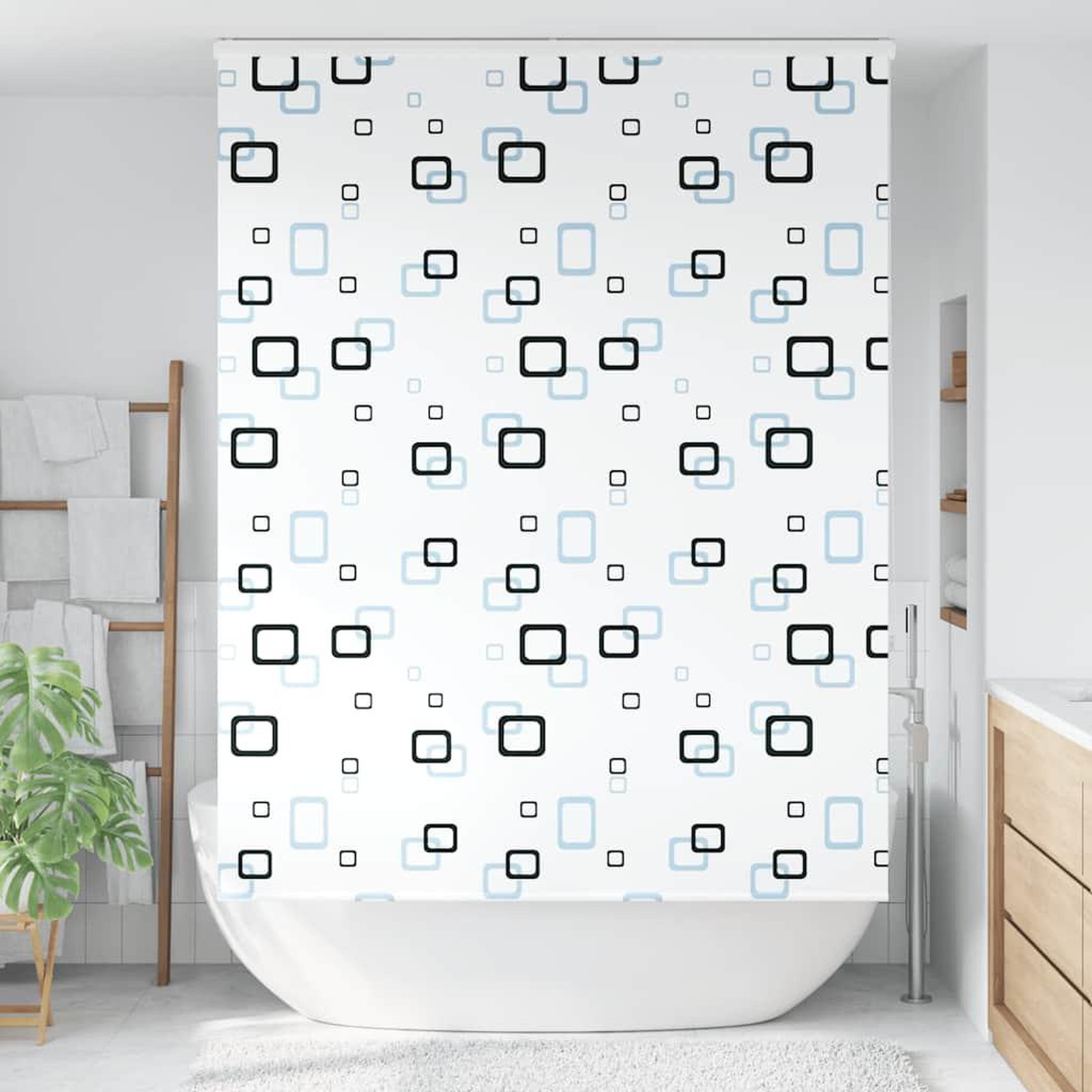 Voir la diapositive 2 : VIDAXL Store enrouleur de douche avec cassette largeur du tissu 146 cm