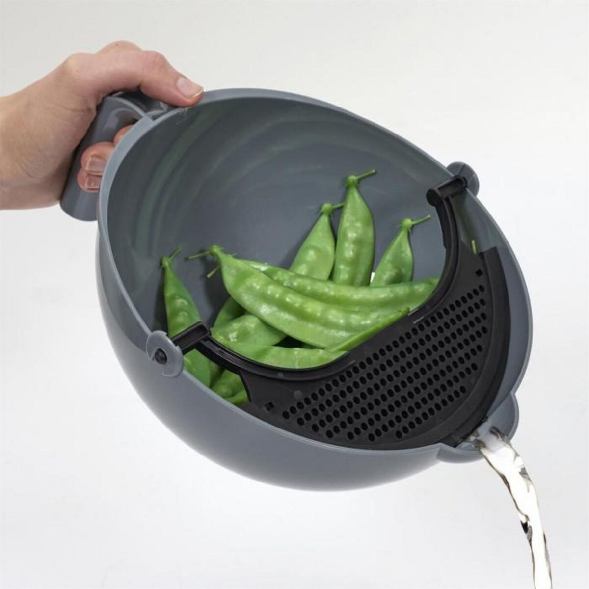 Paris Prix Bol Multifonction  Spatule & Passoire  22cm Noir