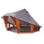 Voir la diapositive 2 : VIDAXL Tente familiale Tipi en gris et orange pour 10 personnes Imperméable