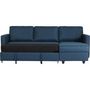 Voir la diapositive 3 : MARKET24 Canapé d'angle convertible réversible 3 places CATS - Tissu bleu - L 222 x P 150 x H 86 cm