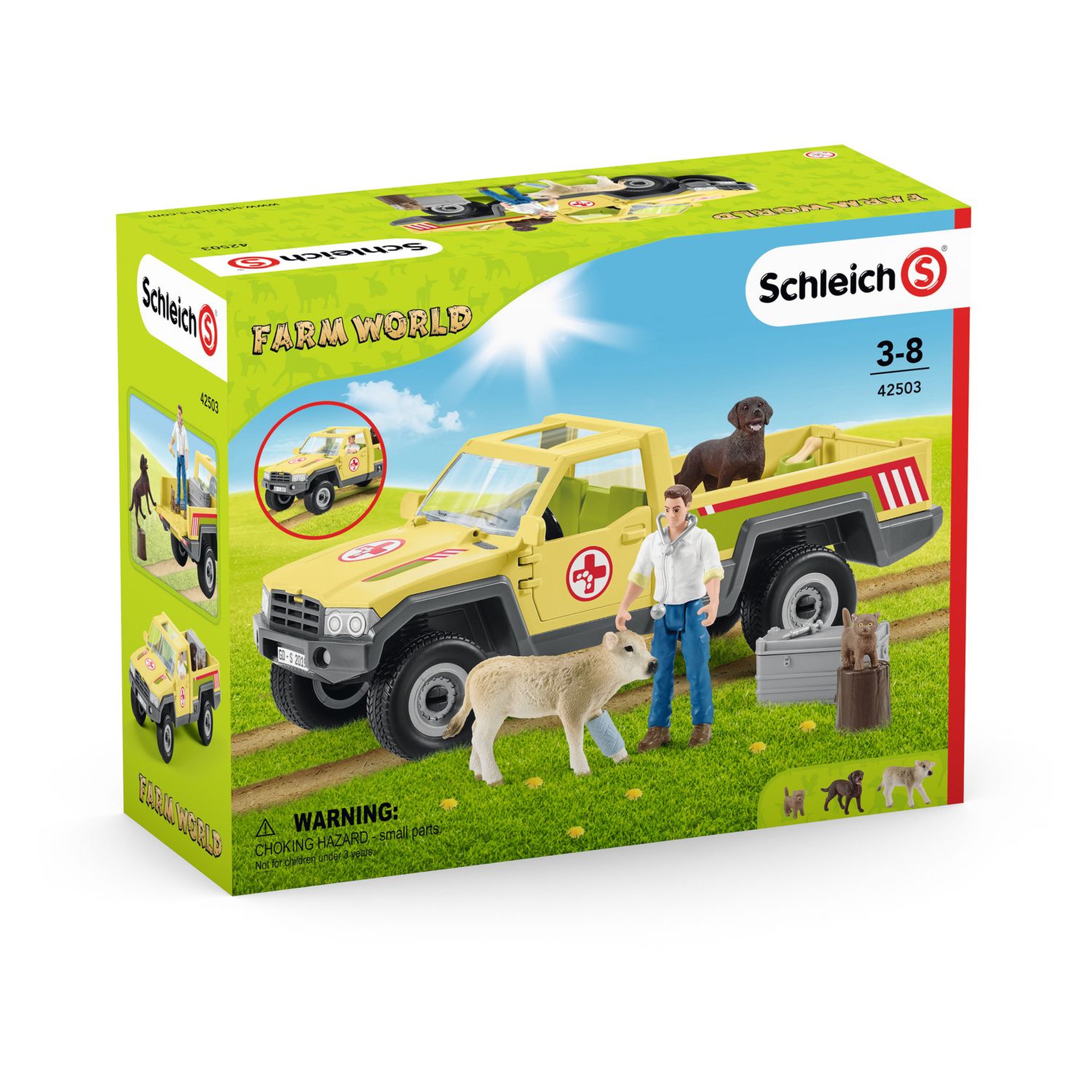 Voir la diapositive 6 : Schleich Visite du vétérinaire à la ferme Farm world