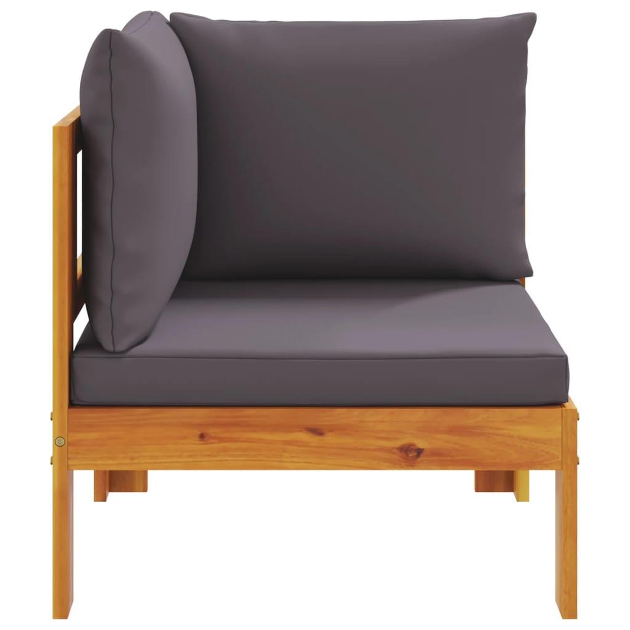 Voir la diapositive 5 : VIDAXL Canape d'angle de jardin avec coussins bois massif d'acacia