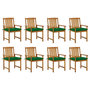 Voir la diapositive 1 : VIDAXL Chaises de jardin avec coussins lot de 8 Bois d'acacia solide