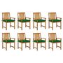 Voir la diapositive 1 : VIDAXL Chaises de jardin avec coussins lot de 8 Bois d'acacia solide