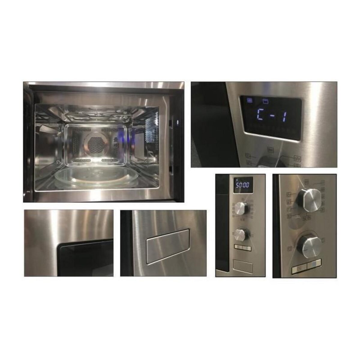 CONTINENTAL EDISON Micro-ondes encastrables 34L CONTINENTAL EDISON 1550W 59.5cm, CEMOC34IXE