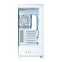 Voir la diapositive 6 : Zalman Boîtier PC - ZALMAN - P50 DS - Moyen tour - ATX - Blanc - 4 ventilateurs A-RGB - USB-C