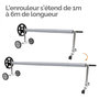 Voir la diapositive 5 : LINXOR Enrouleur de bâche à bulles pour piscine extensible de 1 m à 6 m + Système d'attache