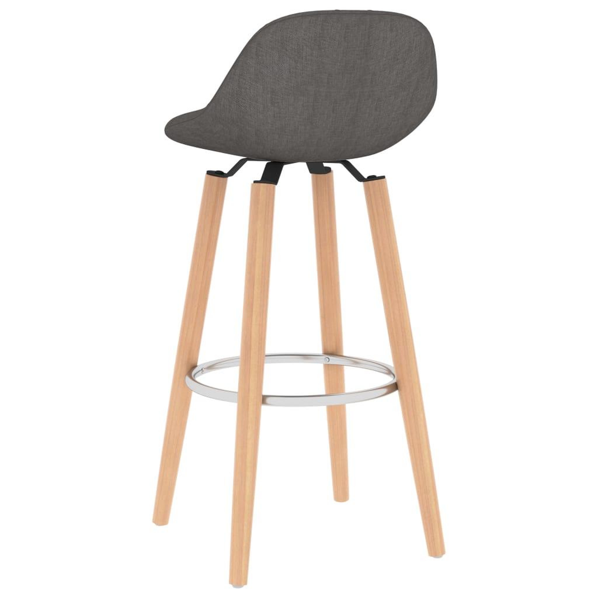 Voir la diapositive 5 : VIDAXL Tabourets de bar lot de 2 gris fonce tissu