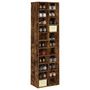Voir la diapositive 3 : VIDAXL Meuble a chaussures Chene fume 54x34x183 cm Bois d'ingenierie