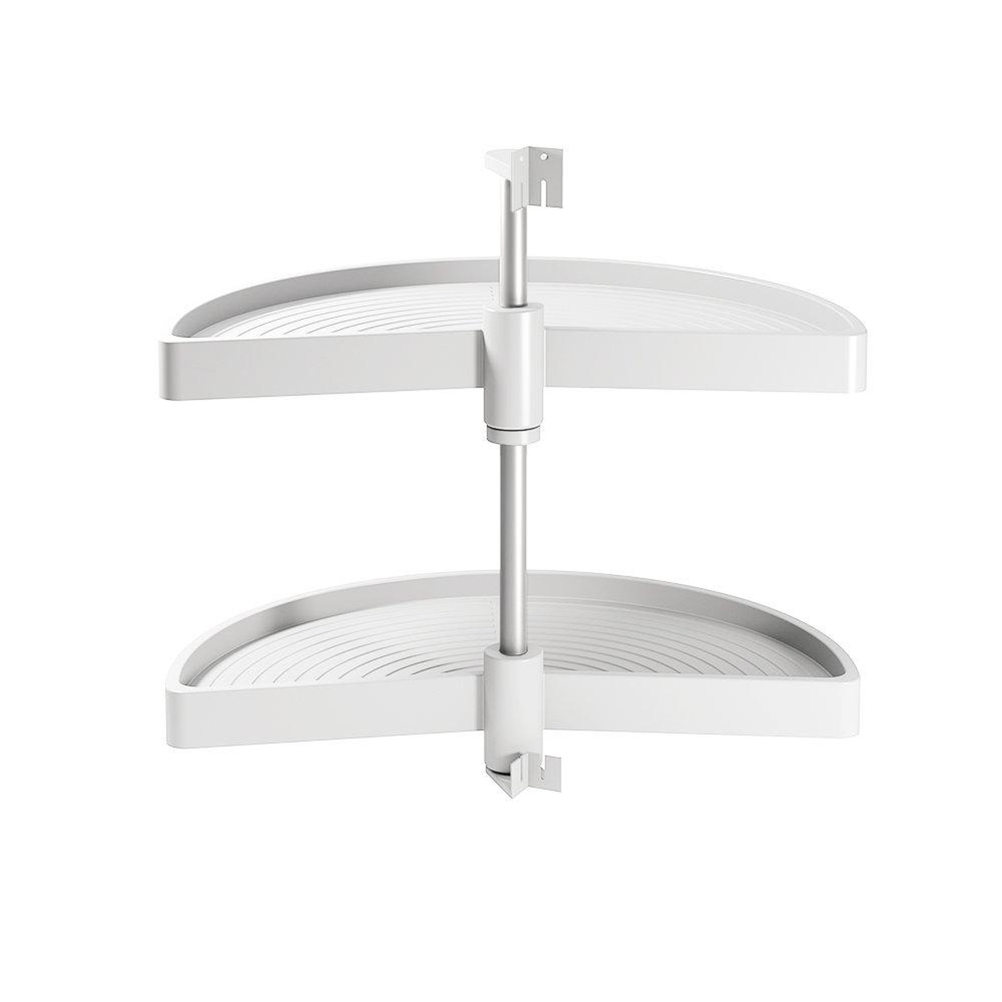 EMUCA SRL Jeu de plateaux Shelvo 1/2 lune pour module 800 mm en plastique blanc
