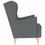 Voir la diapositive 5 : VIDAXL Fauteuil gris fonce 74x84x100 cm tissu