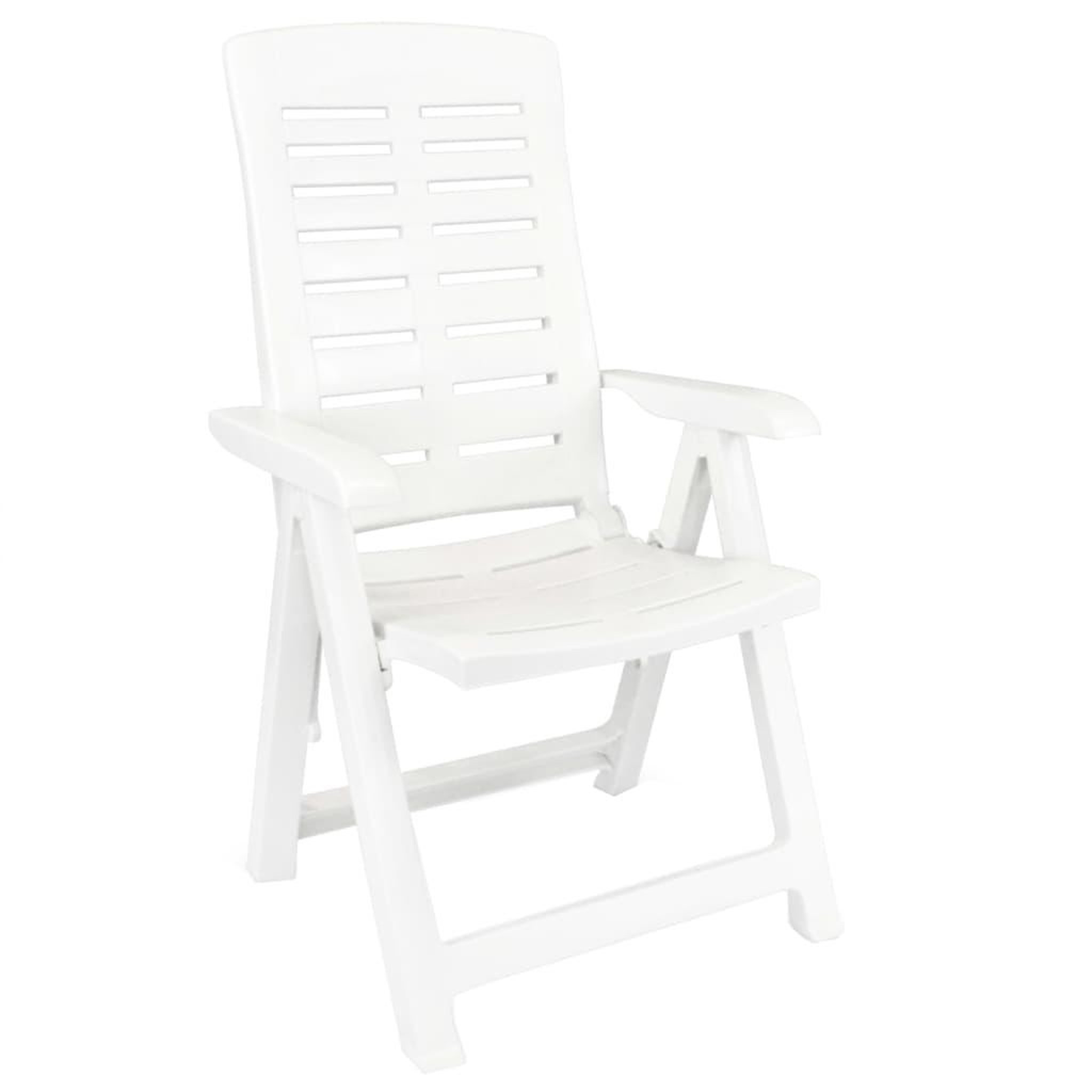 Voir la diapositive 5 : VIDAXL Ensemble a manger de jardin 3 pcs Blanc Polypropylene