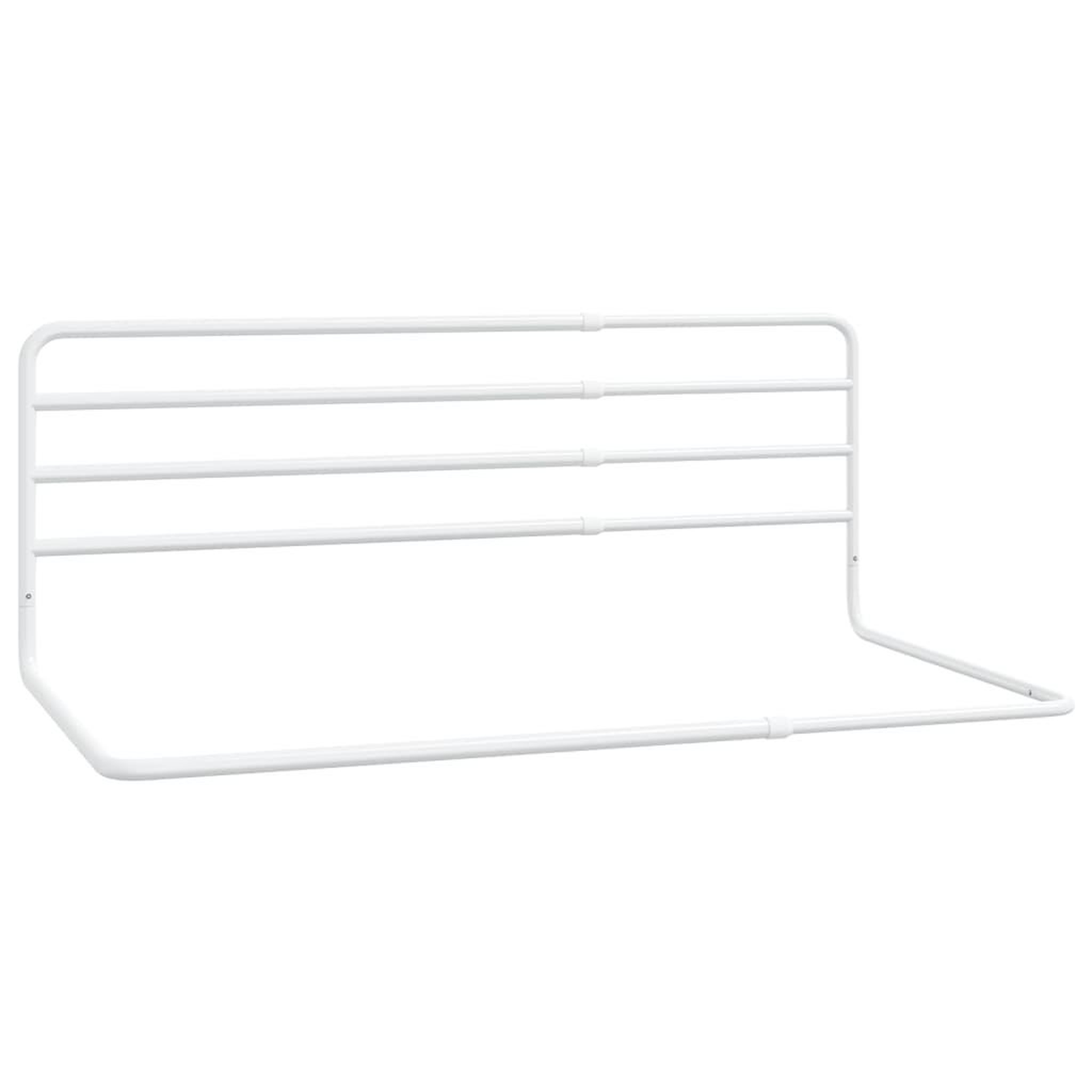Voir la diapositive 2 : VIDAXL Barriere de securite de lit d'enfant Blanc (76-137)x55 cm Fer