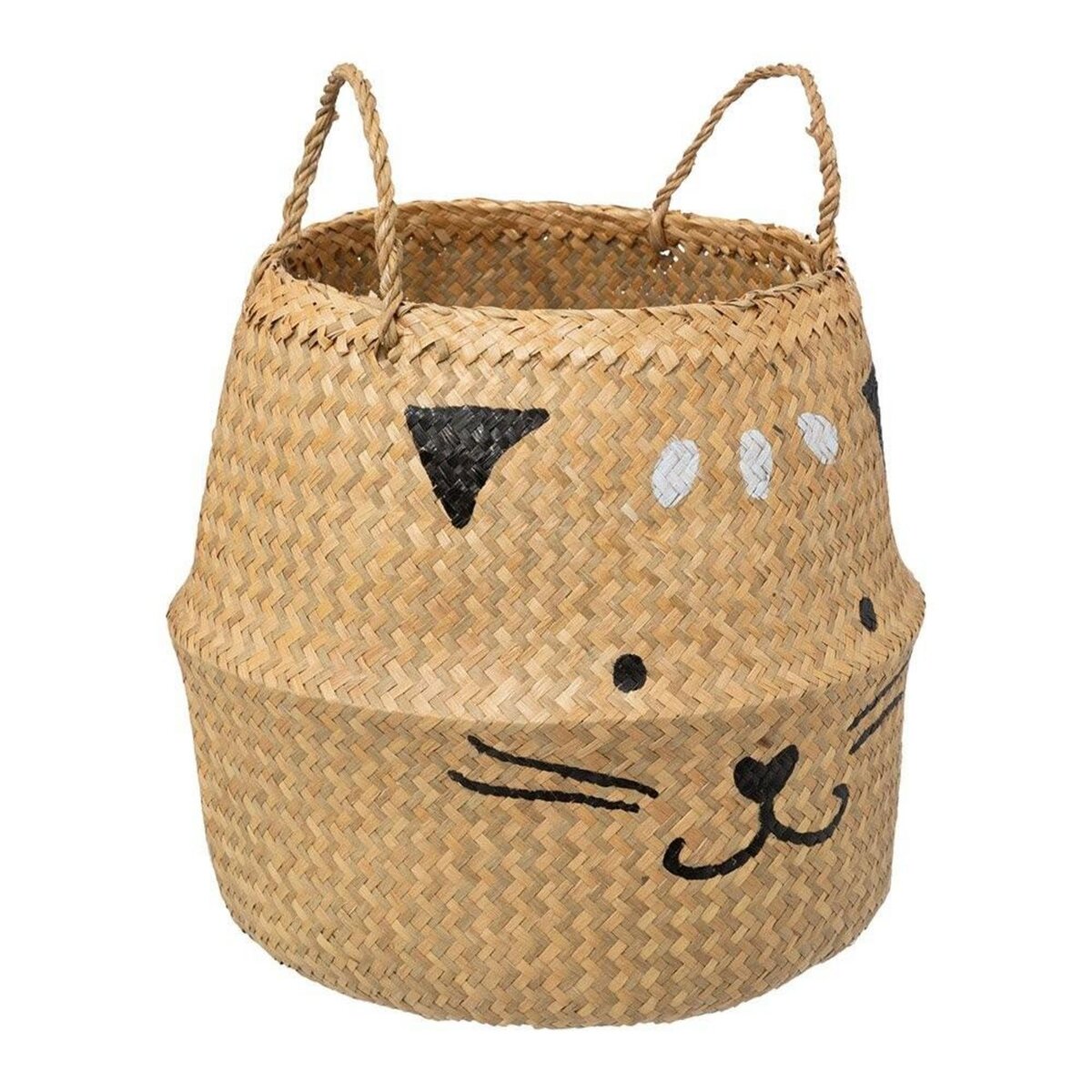 ATMOSPHERA Panier pliable en roseau Chat D35