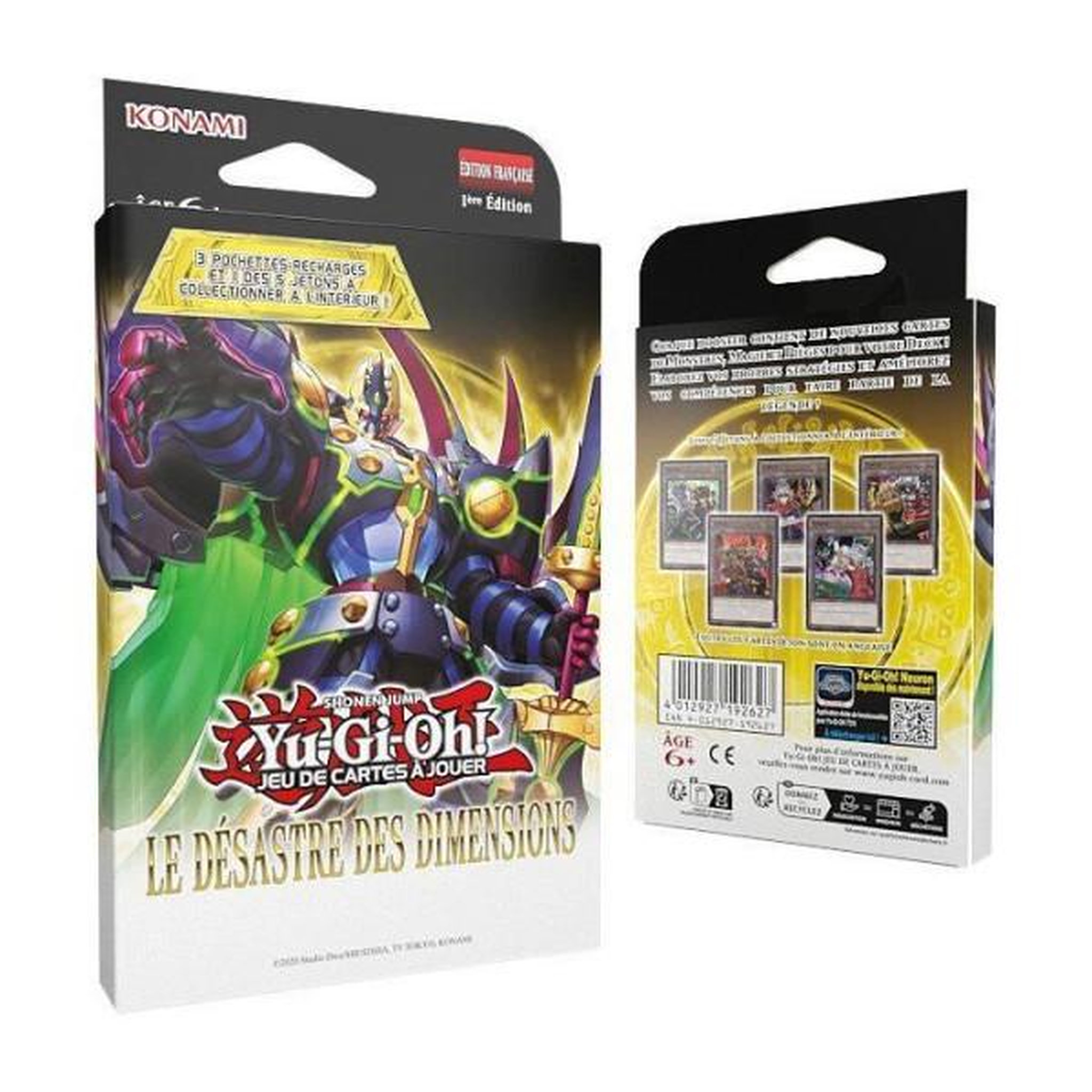 Voir la diapositive 2 : Konami Pack de 3 boosters - KONAMI - Yu-Gi-Oh! - Le Désastre des Dimensions - 28 cartes dont 1 carte jeton exclusive - Des 6 ans