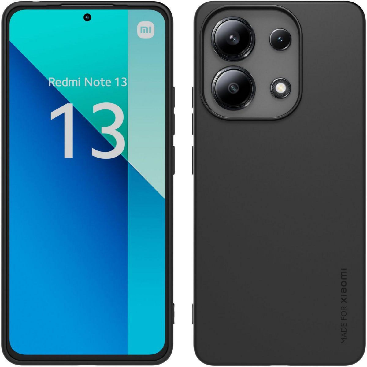 MADE FOR XIAOMI Coque Redmi Note 13 4G Semi-rigide Noir