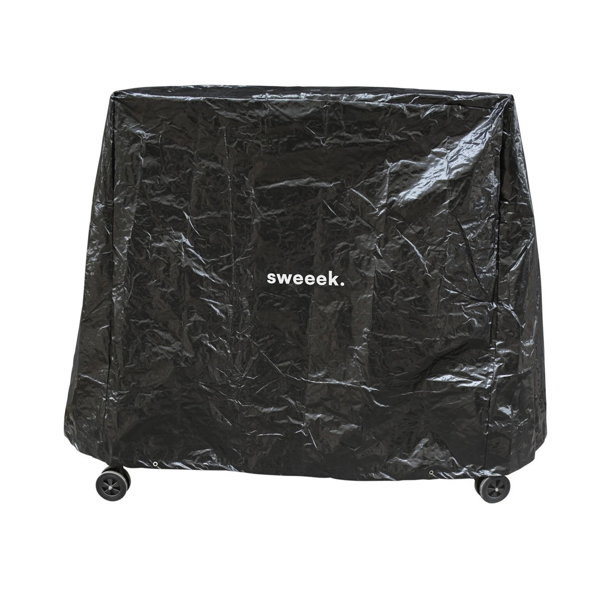 SWEEEK Table de ping pong INDOOR bleue. avec 2 raquettes et 3 balles. utilisation intérieure + Housse en PVC