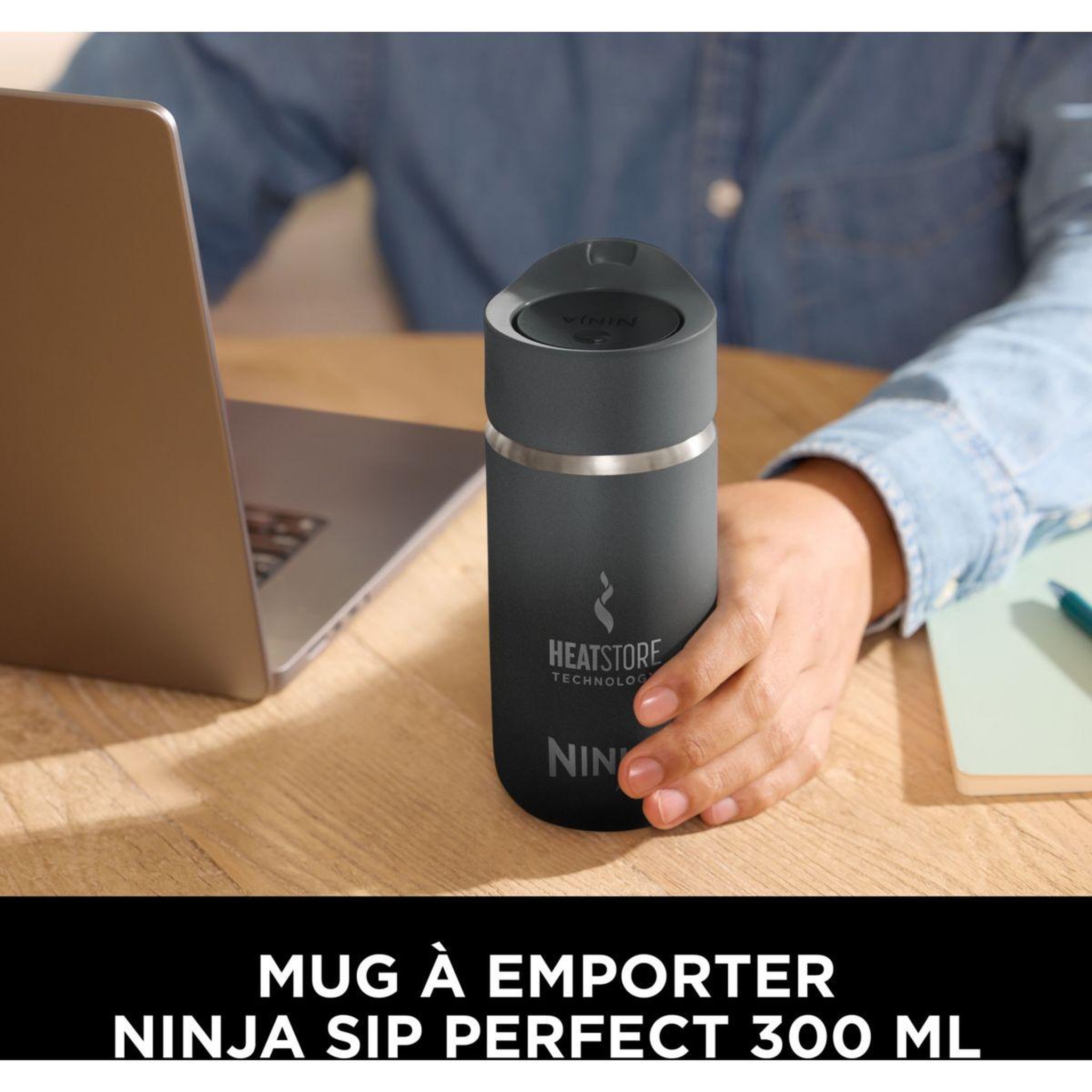 Voir la diapositive 4 : NINJA Bouteille isotherme Sip Perfect 300ml Travel Mug Black