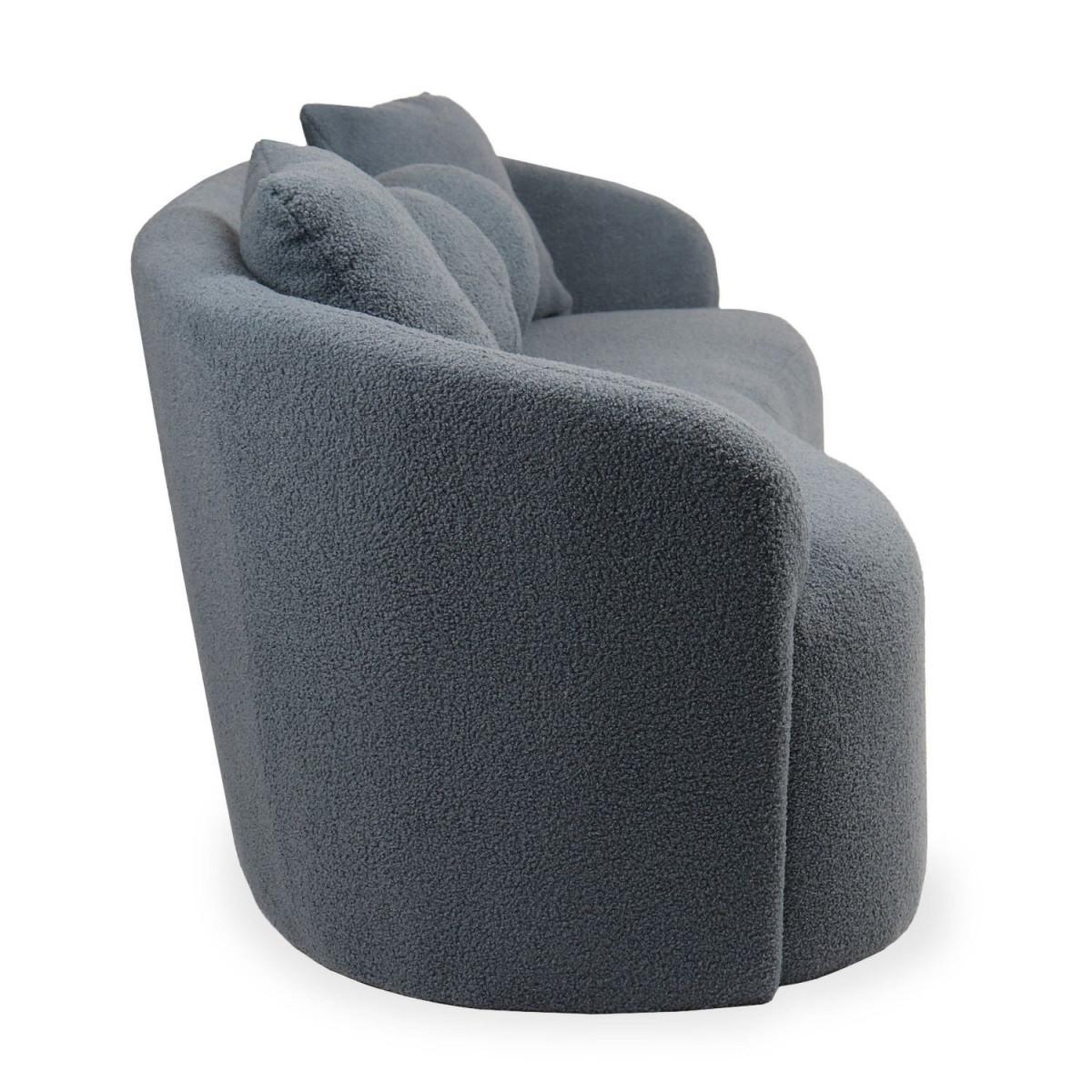 Voir la diapositive 3 : Paris Prix Canapé 3 places en tissu bouclette  brett  178cm gris