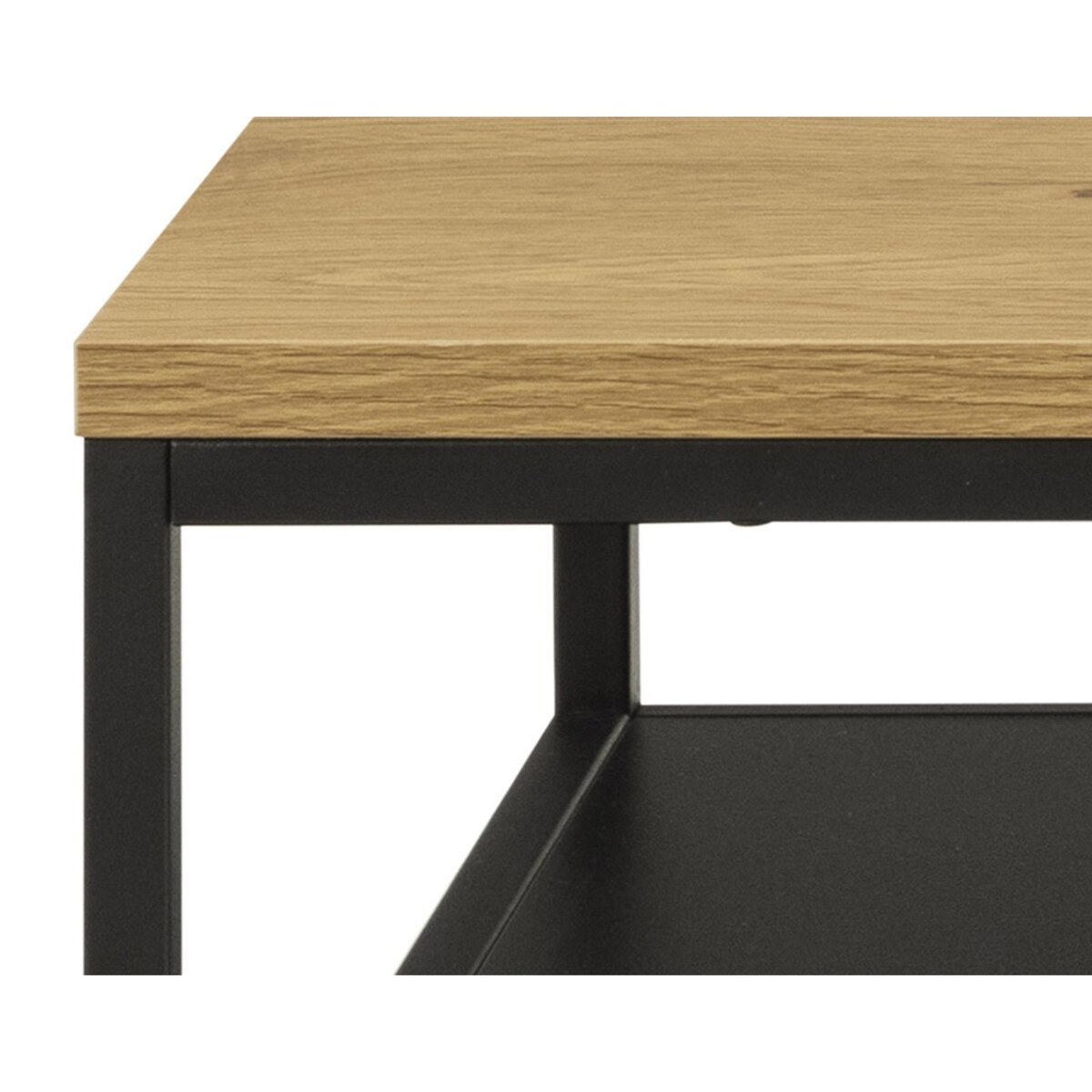 LISA DESIGN Salida - table basse - effet bois et métal noir - 120 cm