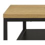 Voir la diapositive 4 : LISA DESIGN Salida - table basse - effet bois et métal noir - 120 cm