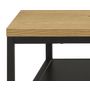 Voir la diapositive 4 : LISA DESIGN Salida - table basse - effet bois et métal noir - 120 cm