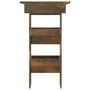 Voir la diapositive 4 : VIDAXL Table de bar murale Chene fume 102x45x103,5cm Bois d'ingenierie