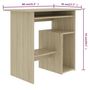 Voir la diapositive 6 : VIDAXL Bureau Chene sonoma 80x45x74 cm Bois d'ingenierie