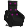 Voir la diapositive 3 : VIDAXL Fauteuil inclinable de massage electrique Noir Tissu