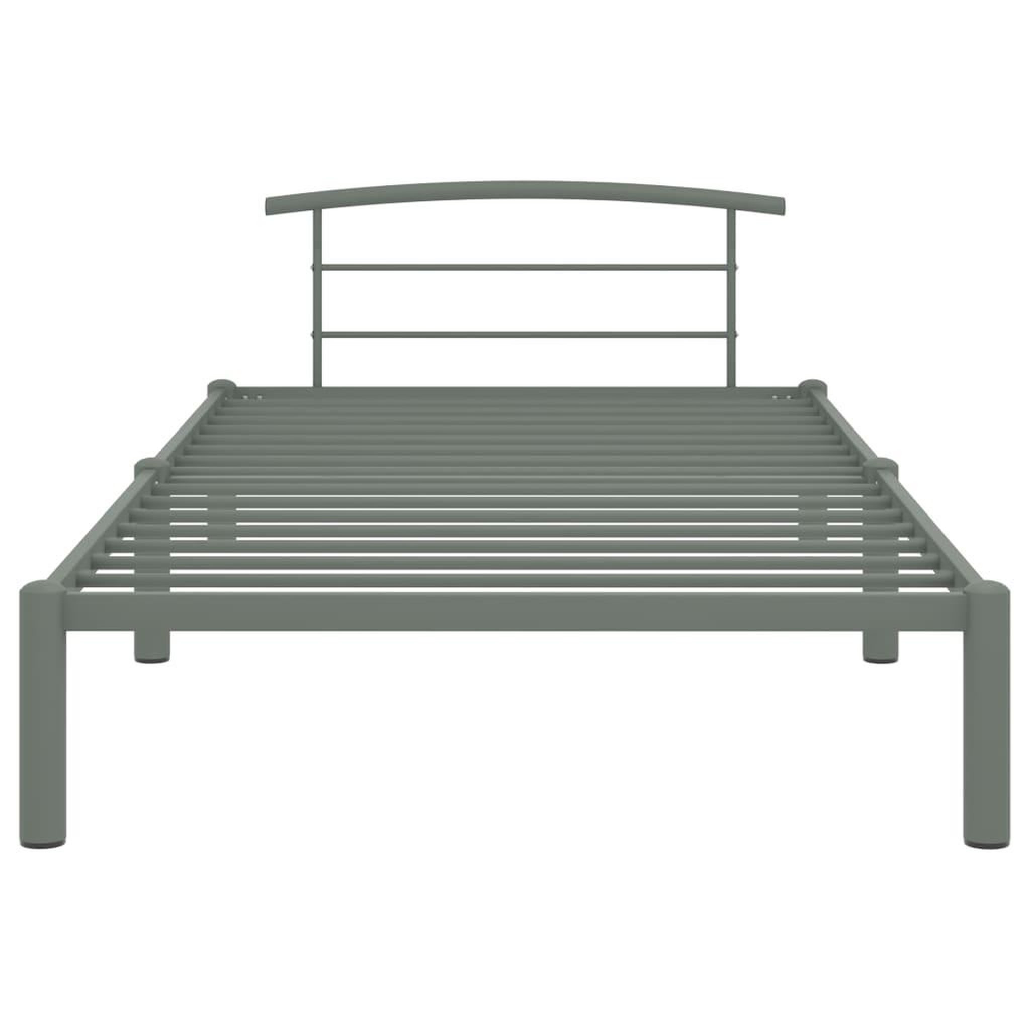Voir la diapositive 3 : VIDAXL Cadre de lit Gris Metal 100 x 200 cm