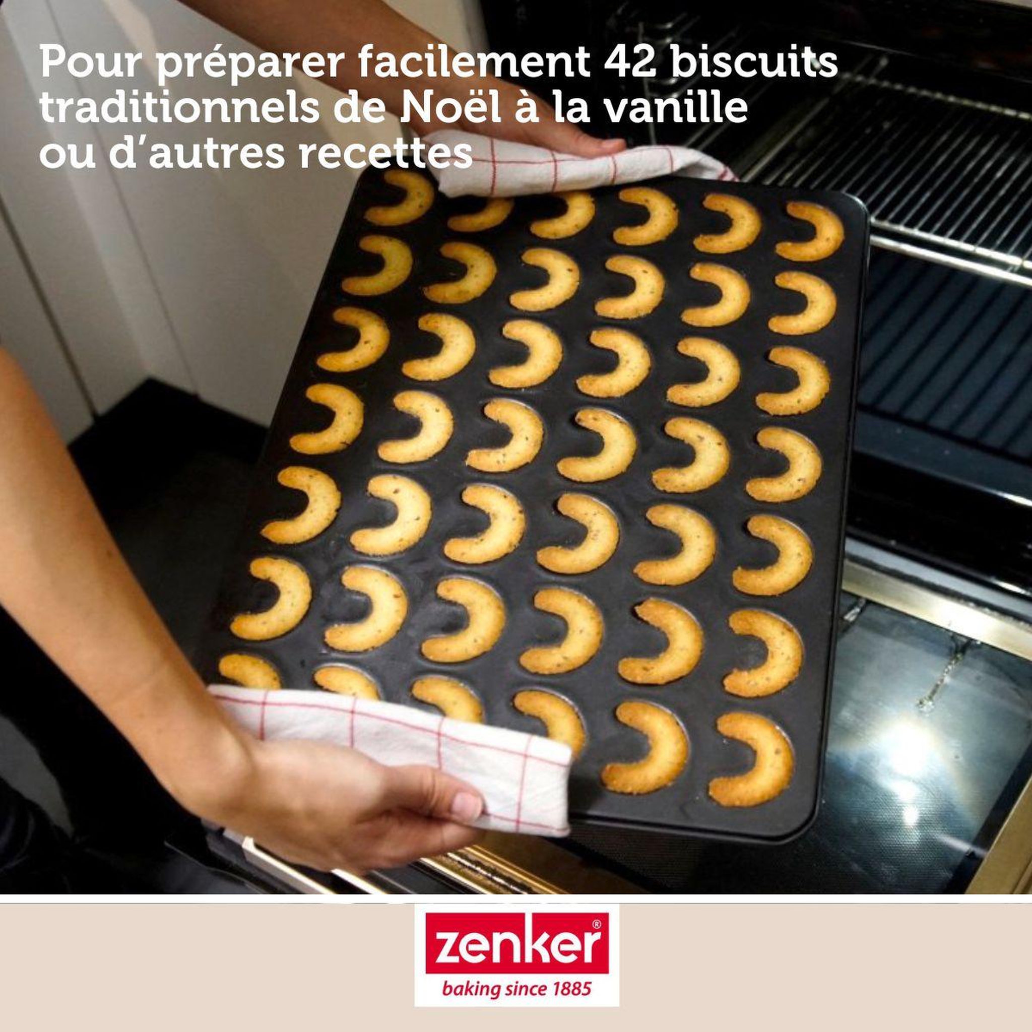 Voir la diapositive 4 : ZENKER Moule pour vanille kipferl croissant vanille 42 x 32 cm zenker special creative