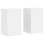Voir la diapositive 2 : VIDAXL Supports pour plantes 2 pcs blanc 30x30x50 cm bois d'ingenierie