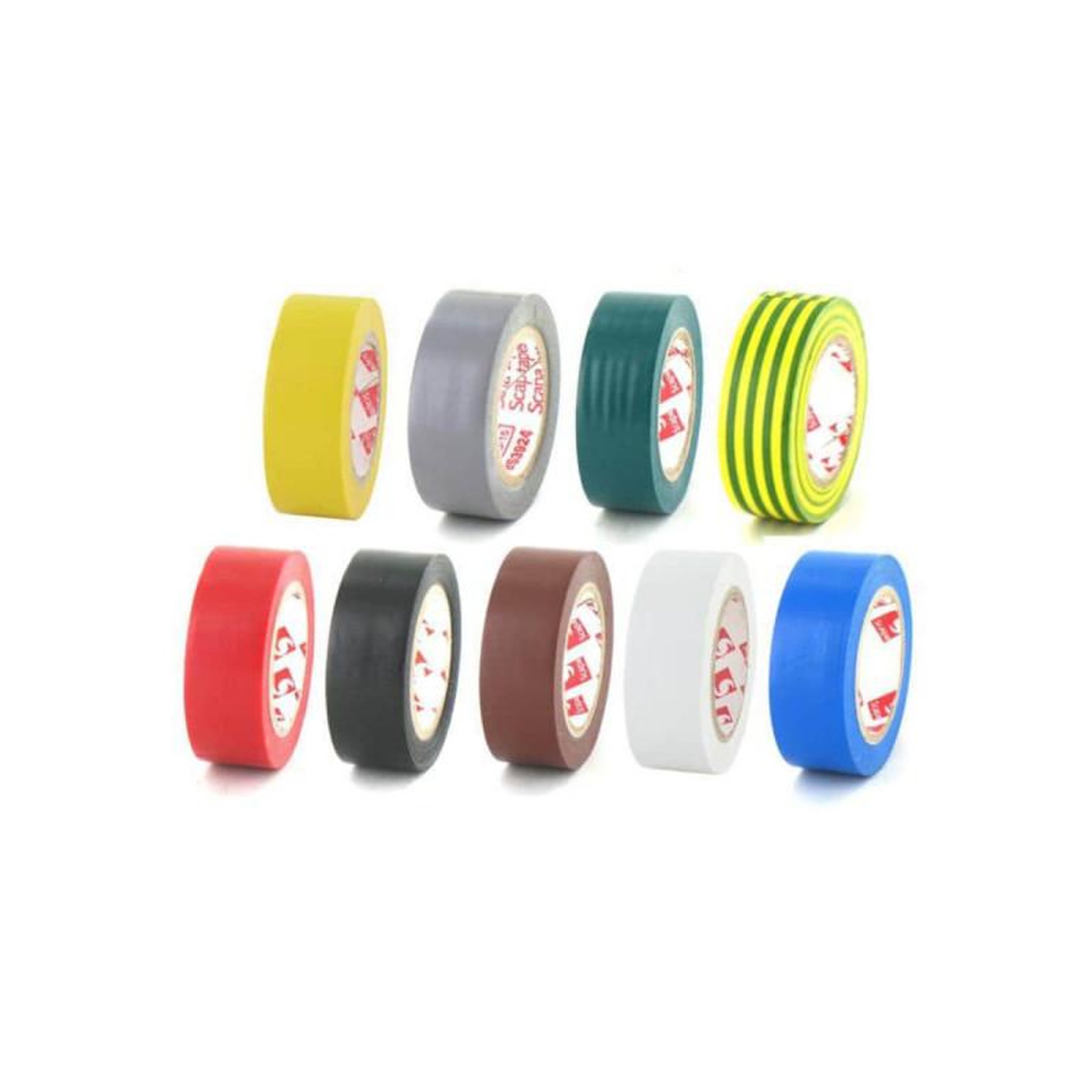 Scapa Pack rubans adhésifs électriques scapa - pvc - 9 couleurs - 19mm - 2702-19