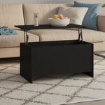 VIDAXL Table basse noir 102x55,5x52,5 cm bois d ingénierie
