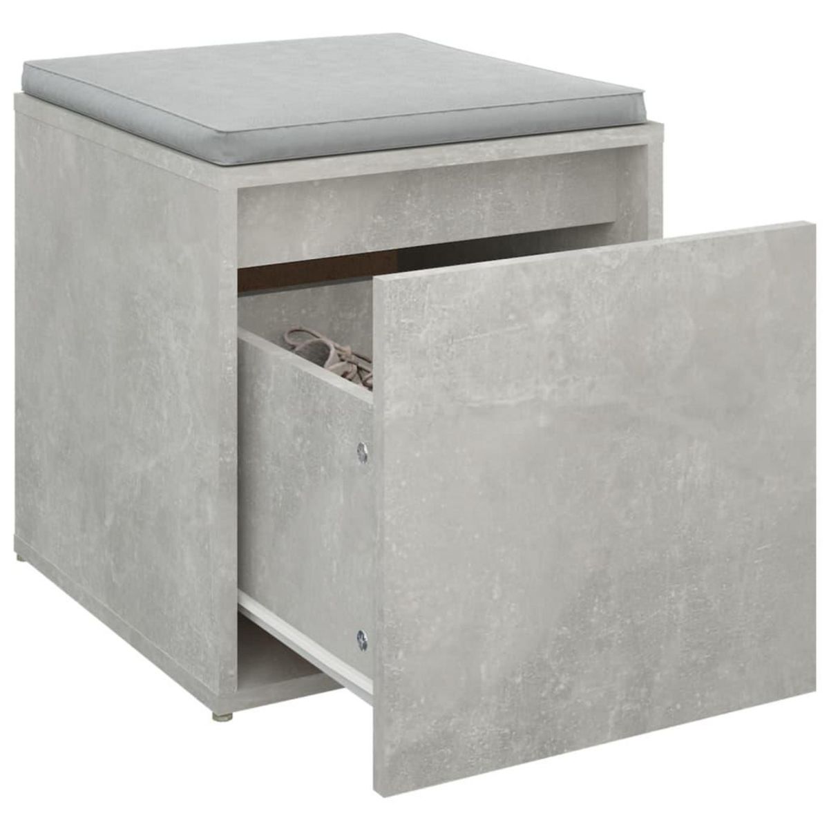 VIDAXL Tiroir boîte Gris beton 40,5x40x40 cm Bois d'ingenierie